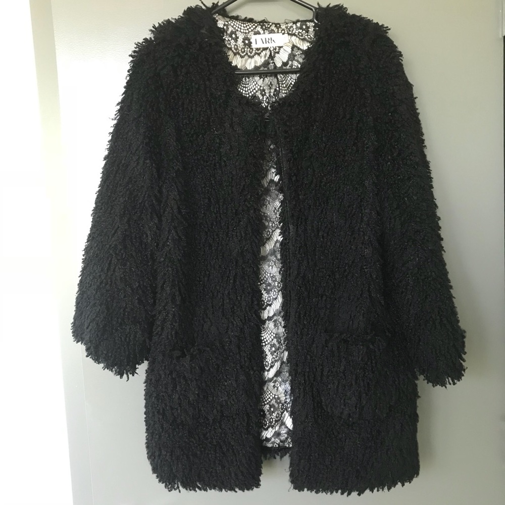 LARK black dress coat